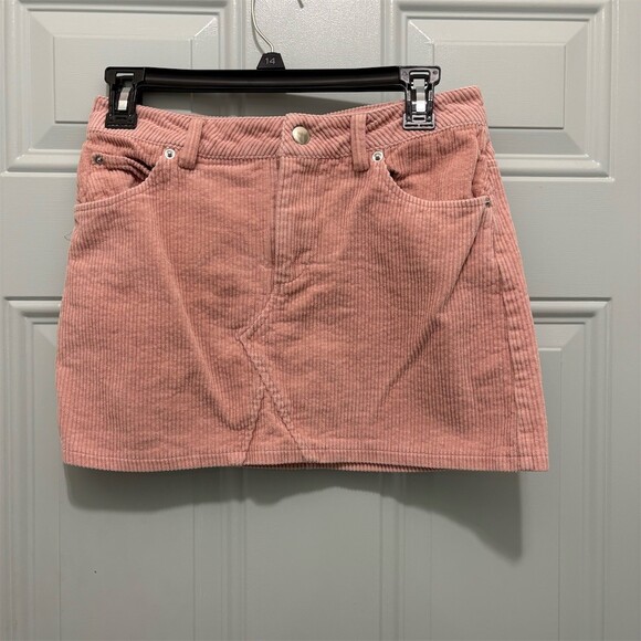 Forever 21 Dresses & Skirts - Forever 21 Skirt Womens Size S Pink Mini Button Front 5-Pocket Solid